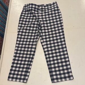 Ann Taylor Black and White Checkered Pants